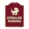 Signmission Stroller Parking With Graphic Heavy-Gauge Aluminum Architectural Sign, 24" x 18", BU-1824-22832 A-DES-BU-1824-22832 - alternate 1